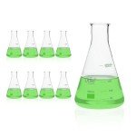 8-Piece 200ml Glass Erlenmeyer Flask Set