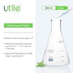 8-Piece 200ml Glass Erlenmeyer Flask Set