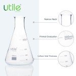 8-Piece 200ml Glass Erlenmeyer Flask Set