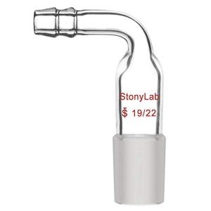 StonyLab Glass Bent Inlet Adapter, 19/22 Joint