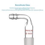 StonyLab Glass Bent Inlet Adapter, 19/22 Joint