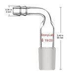 StonyLab Glass Bent Inlet Adapter, 19/22 Joint