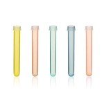 Assorted Color Plastic Test Tubes with Flex Caps