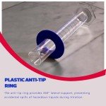 2L Borosilicate Glass Graduated Cylinder with Anti-Tip Base