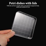 10-Pack Square Petri Dishes with Lids