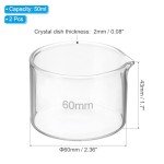 50ml Borosilicate Glass Crystallizing Dishes, 2 Pack