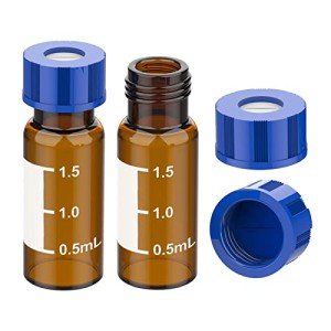 2ml HPLC Amber Autosampler Vials with Caps, 500 Pcs