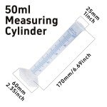 3PCS 50ml Plastic Graduated Measuring Cylinders