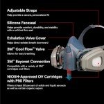 3M P95 Half Mask Respirator with Cool Flow Valve