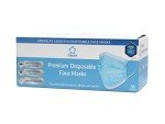 2000pcs Soft 3-Ply Disposable Face Masks - Blue