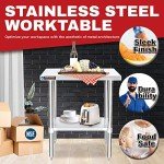 DuraSteel 30x72 Stainless Steel Prep Table