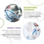 White Disposable Isolation Gowns, Medium - 5 Pack