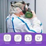 White Disposable Isolation Gowns, Medium - 5 Pack