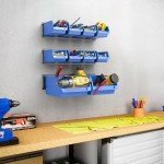 Wall Mounted Storage Bins for Small Parts - Blue