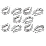 8mm Stainless Steel Wire Rope Thimbles - 10 pcs