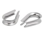 8mm Stainless Steel Wire Rope Thimbles - 10 pcs