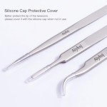 Precision Tweezers Set - 3pcs Stainless Steel