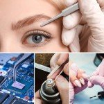 Precision Tweezers Set - 3pcs Stainless Steel