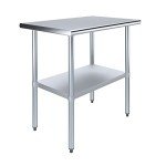 AmGood Stainless Steel Work Table with Undershelf