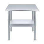 AmGood Stainless Steel Work Table with Undershelf