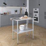 AmGood Stainless Steel Work Table with Undershelf