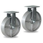 8" Heavy-Duty Industrial Metal Casters - 1300 lb Capacity