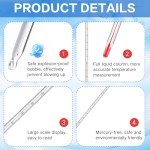 20 Pcs Immersion Glass Lab Thermometers 12 Inch