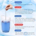 20 Pcs Immersion Glass Lab Thermometers 12 Inch