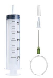 250ml Syringe with Tube and Needle for Labs