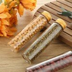 50 Pack Clear Plastic Test Tubes with Caps