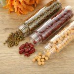 50 Pack Clear Plastic Test Tubes with Caps