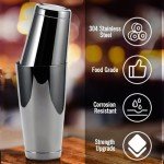 Stainless Steel 2-Piece Boston Cocktail Shaker Set
