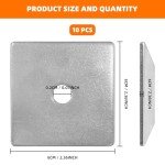 Square Plate Washers 3/8" ID, 10 Pack