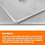 Square Plate Washers 3/8" ID, 10 Pack