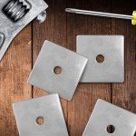 Square Plate Washers 3/8" ID, 10 Pack