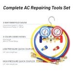 4.5 CFM Vacuum Pump with Brass Manifold Gauge Set