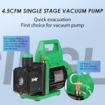 4.5 CFM Vacuum Pump with Brass Manifold Gauge Set