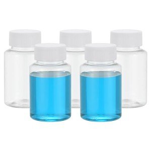 5 Pcs 100ml Wide Mouth Lab Reagent Bottles