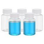 5 Pcs 100ml Wide Mouth Lab Reagent Bottles