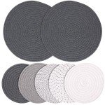 Heat Resistant Pot Mats and Woven Trivets Set