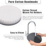 Heat Resistant Pot Mats and Woven Trivets Set