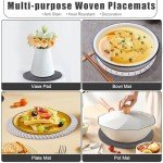 Heat Resistant Pot Mats and Woven Trivets Set