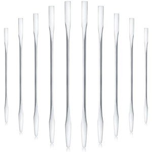 10-Piece Stainless Steel Spatula Set for Labs & Cosmetics