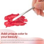 10-Piece Stainless Steel Spatula Set for Labs & Cosmetics