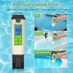 7-in-1 Digital Pool Salt and pH Tester