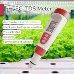 4-in-1 Digital pH and TDS Meter for Hydroponics