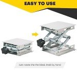 4" x 4" Stainless Steel Lab Scissor Lift Stand