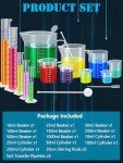 Plastic Graduated Cylinders and Beakers Set with Pipettes