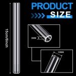 Borosilicate Glass Blowing Tubes with Brush - 6 Pack