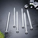 Borosilicate Glass Blowing Tubes with Brush - 6 Pack